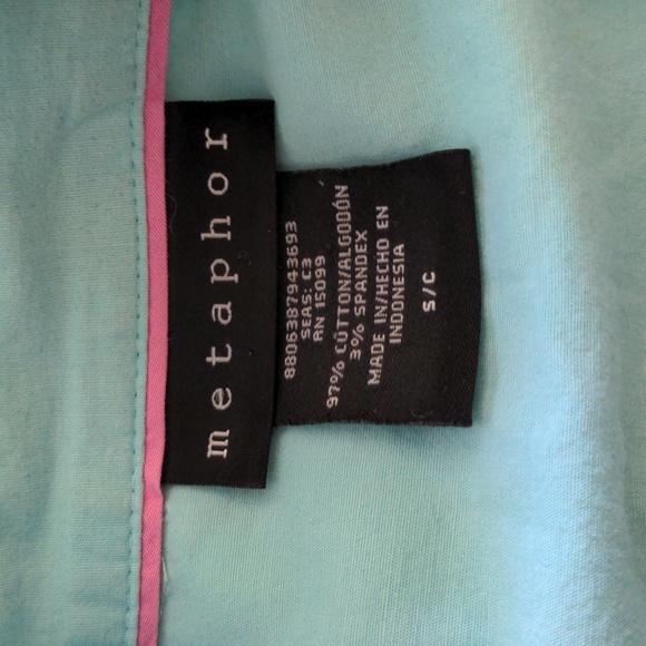 Metaphor teal blue button down shirt size small - Picture 6 of 10